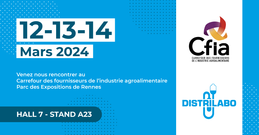 Distrilabo sera présent au CFIA 2024, le carrefour des fournisseurs de l'industrie agroalimentaire, à Rennes.